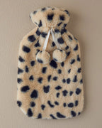 Spotty Hot Water Bottle Cream Black - 33x19 cm