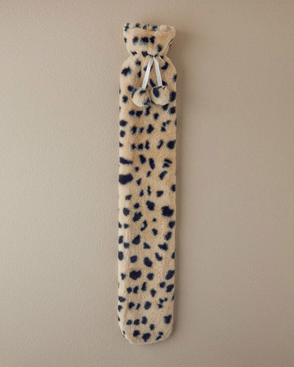 Spotty Hot Water Bottle Cream Black (view 5)