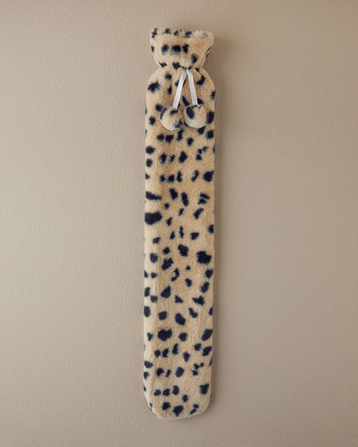 Spotty Hot Water Bottle Cream Black (view 5)