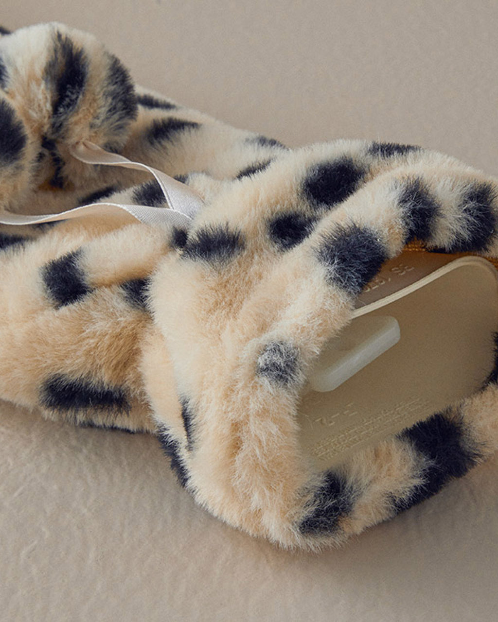 Spotty Hot Water Bottle Cream Black (view 6)