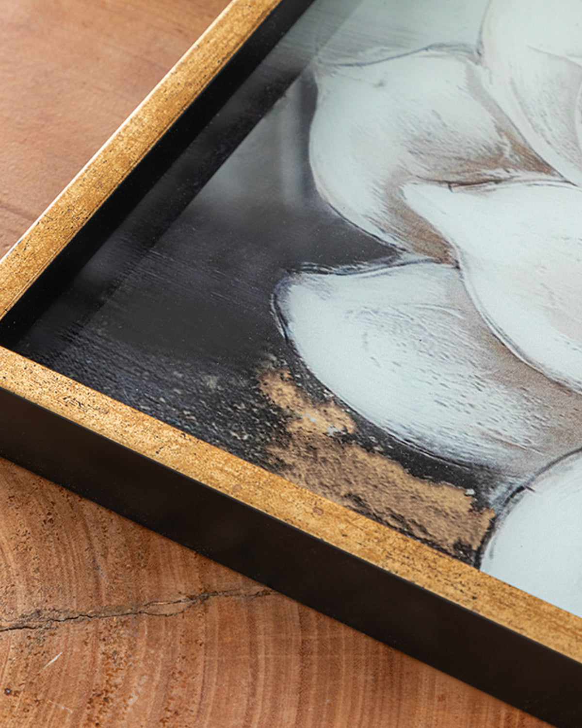 Flower Chic Decorative Tray 30x42 cm Gold (view 3)