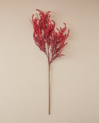 Leafy Single Branch Artificial Flower 78 cm Maroon
