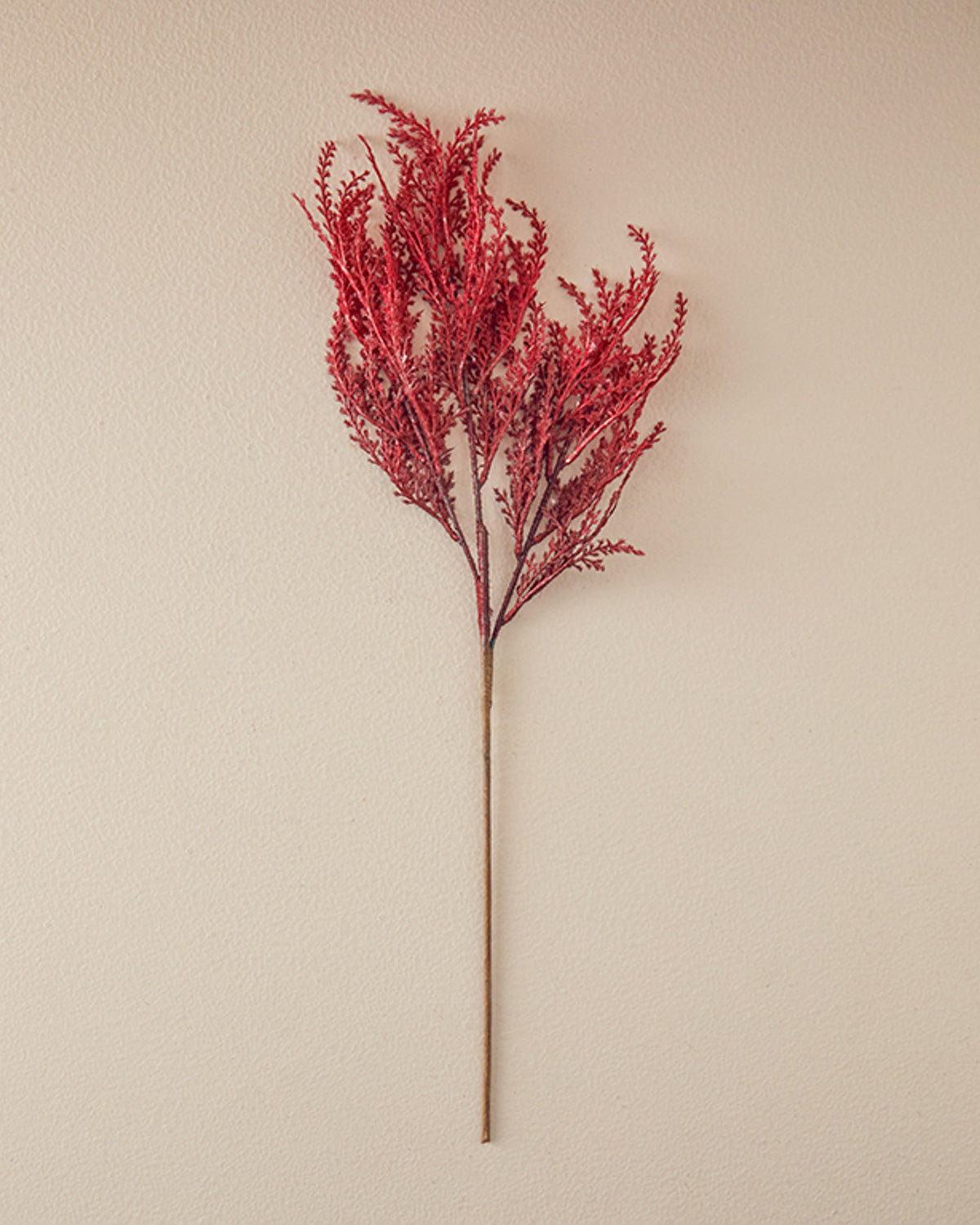 Leafy Single Branch Artificial Flower 78 cm Maroon
