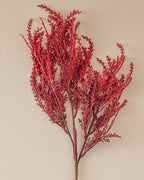 Leafy Single Branch Artificial Flower 78 cm Maroon (view 2)