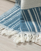 Delmor Cotton Sofa Throw 130x170 cm Navy Blue (view 2)