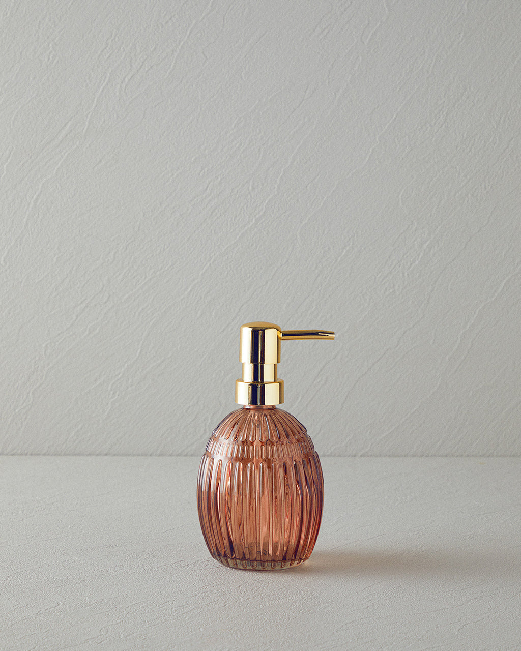 Pavia Glass Bathroom Soap Dispenser 9x9x16 cm Amber
