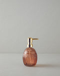 Pavia Glass Bathroom Soap Dispenser 9x9x16 cm Amber