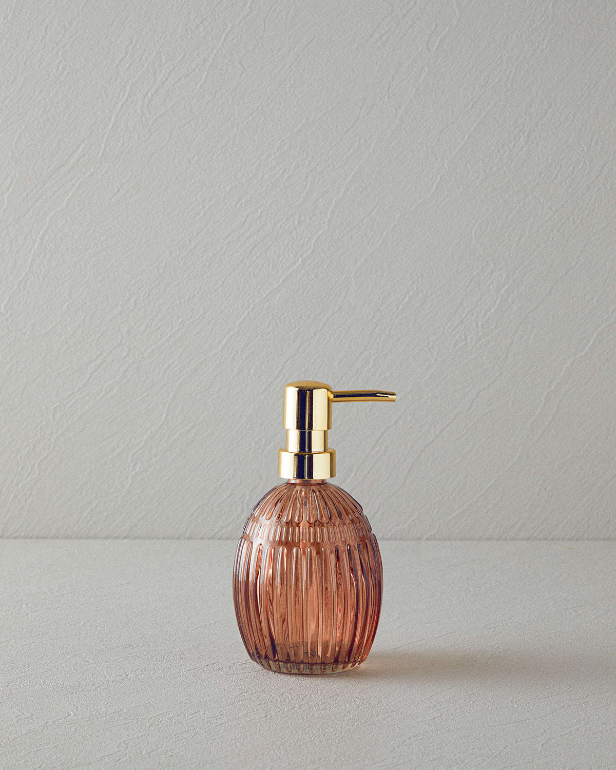 Pavia Glass Bathroom Soap Dispenser 9x9x16 cm Amber