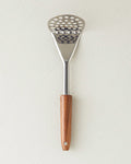 Woody Potato Steel Potato Masher Serving Tool 26 cm Brown