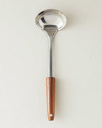 Woody Ladle Steel Ladle Serving Tool 31 cm Brown