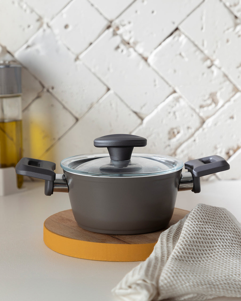 Pretty Aluminum Mini Pot 14 cm - Gray