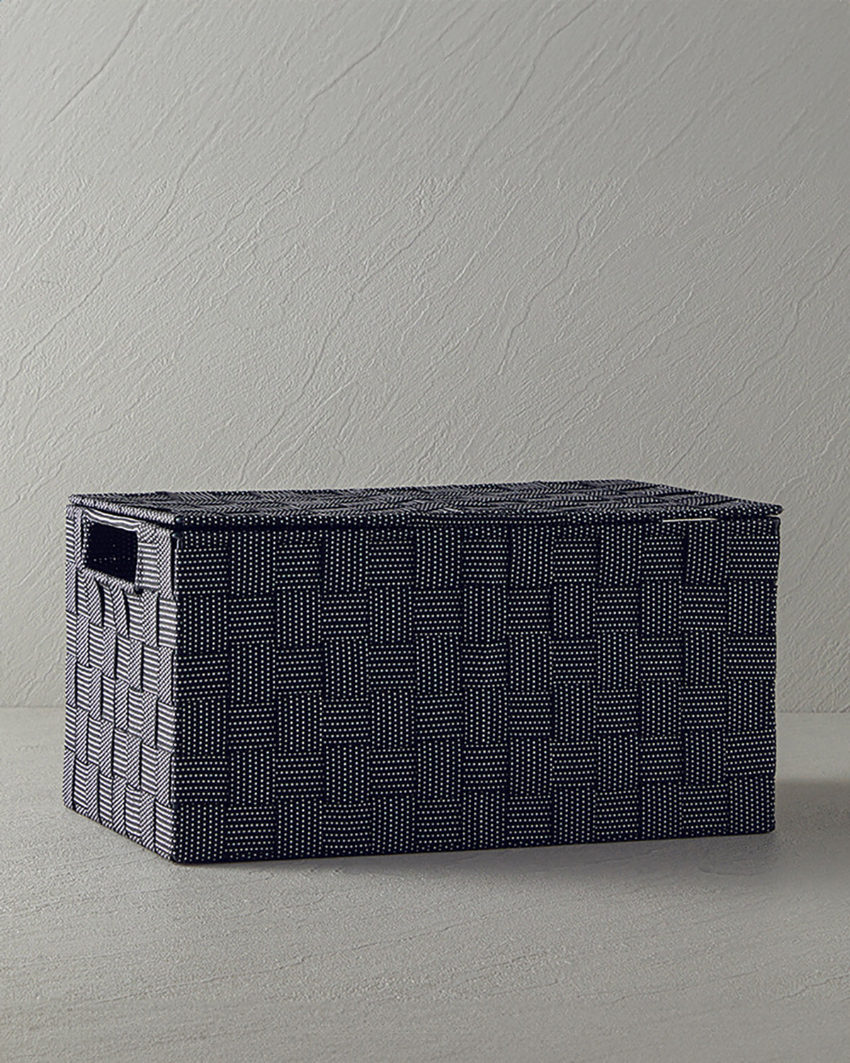Shine Polypropylene with Cover Storage Box 34x22x17.5 cm Black