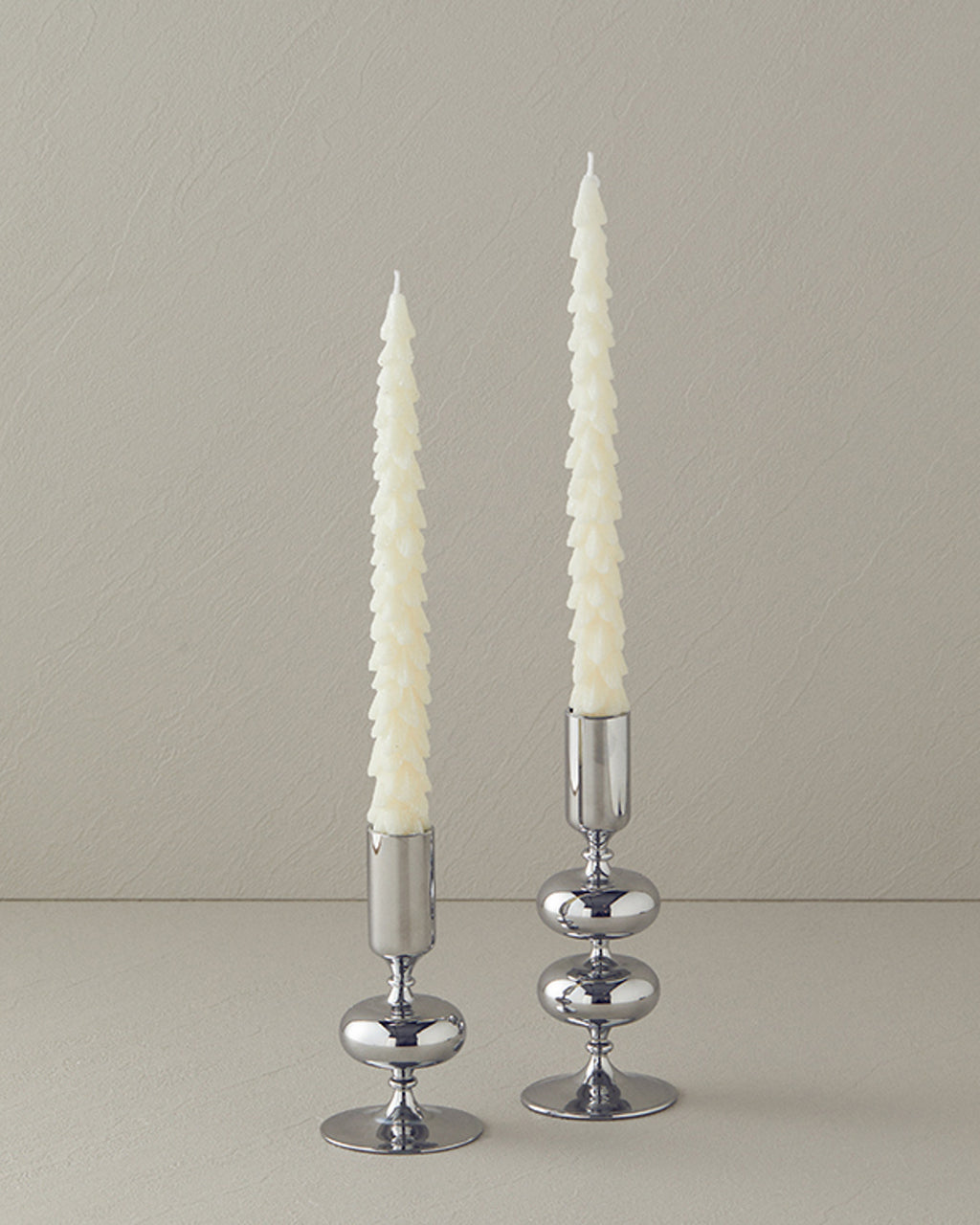 Christmas Tree 2 pcs Candle 26.4x5.7x3.5 cm Ecru (view 2)