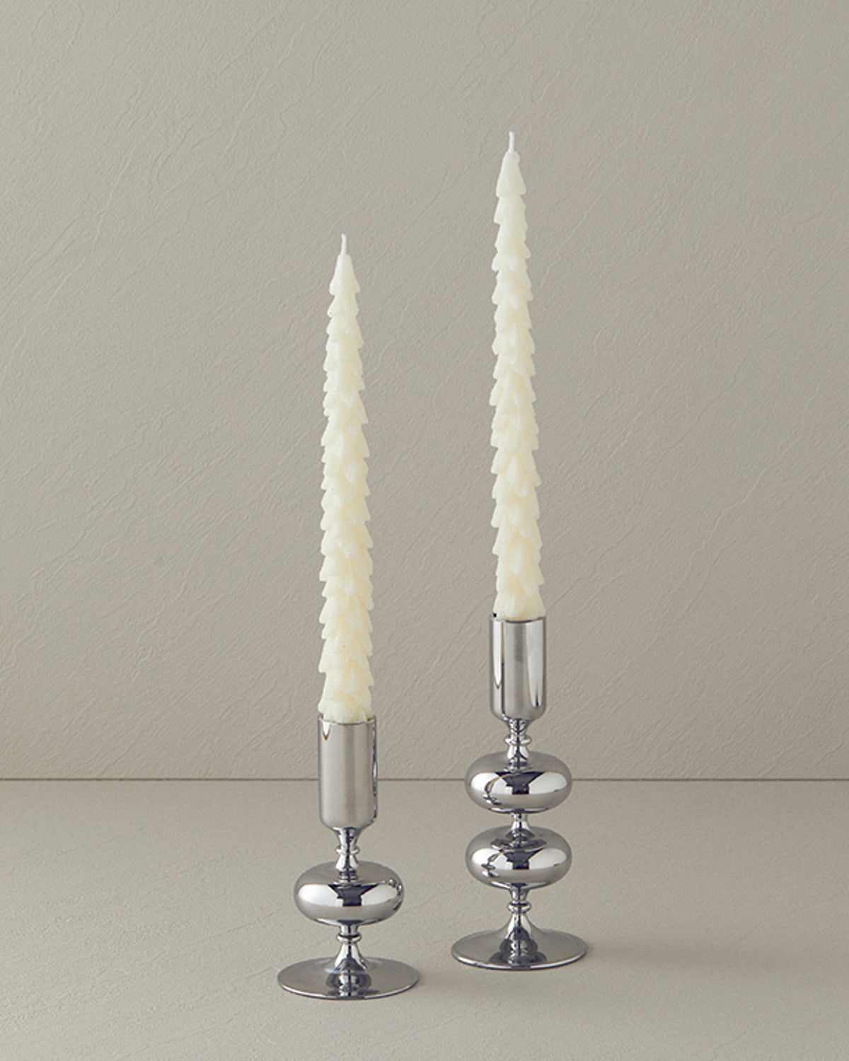 Christmas Tree 2 pcs Candle 26.4x5.7x3.5 cm Ecru (view 2)