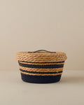Natura Stripe Wicker Basket 22x12 cm Natural