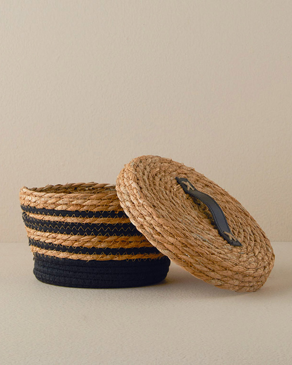 Natura Stripe Wicker Basket 22x12 cm Natural (view 2)