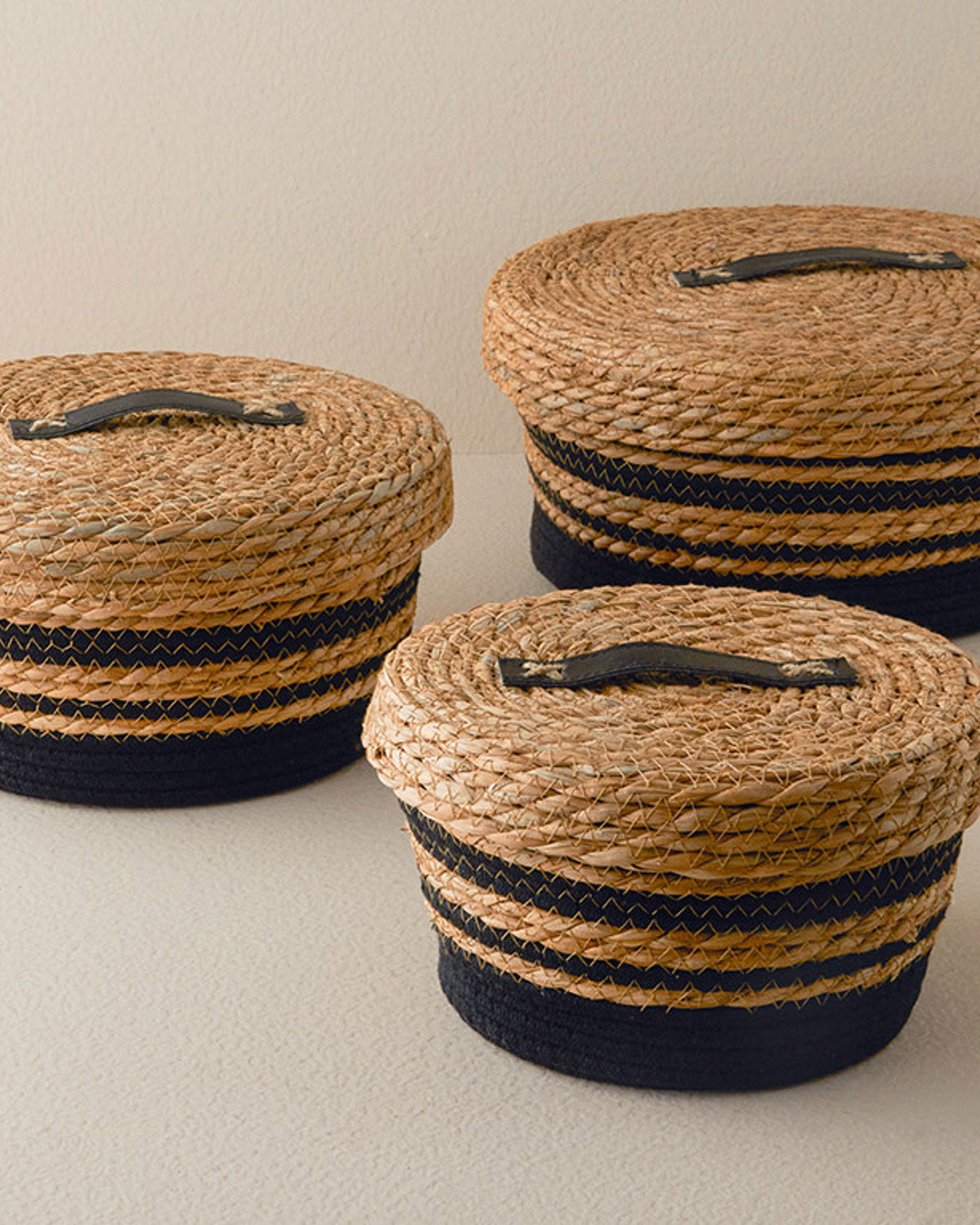 Natura Stripe Wicker Basket 22x12 cm Natural (view 4)
