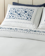 Flower Chain Soft Cotton with Digital Print Single Size Duvet Cover Set 160x220 cm Navy Blue (view 2)