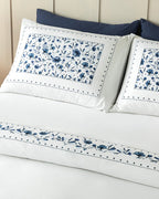 Flower Chain Soft Cotton with Digital Print Single Size Duvet Cover Set 160x220 cm Navy Blue (view 3)