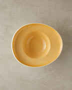 Boho New Bone China Pasta Serving Plate 24 cm Yellow (view 2)
