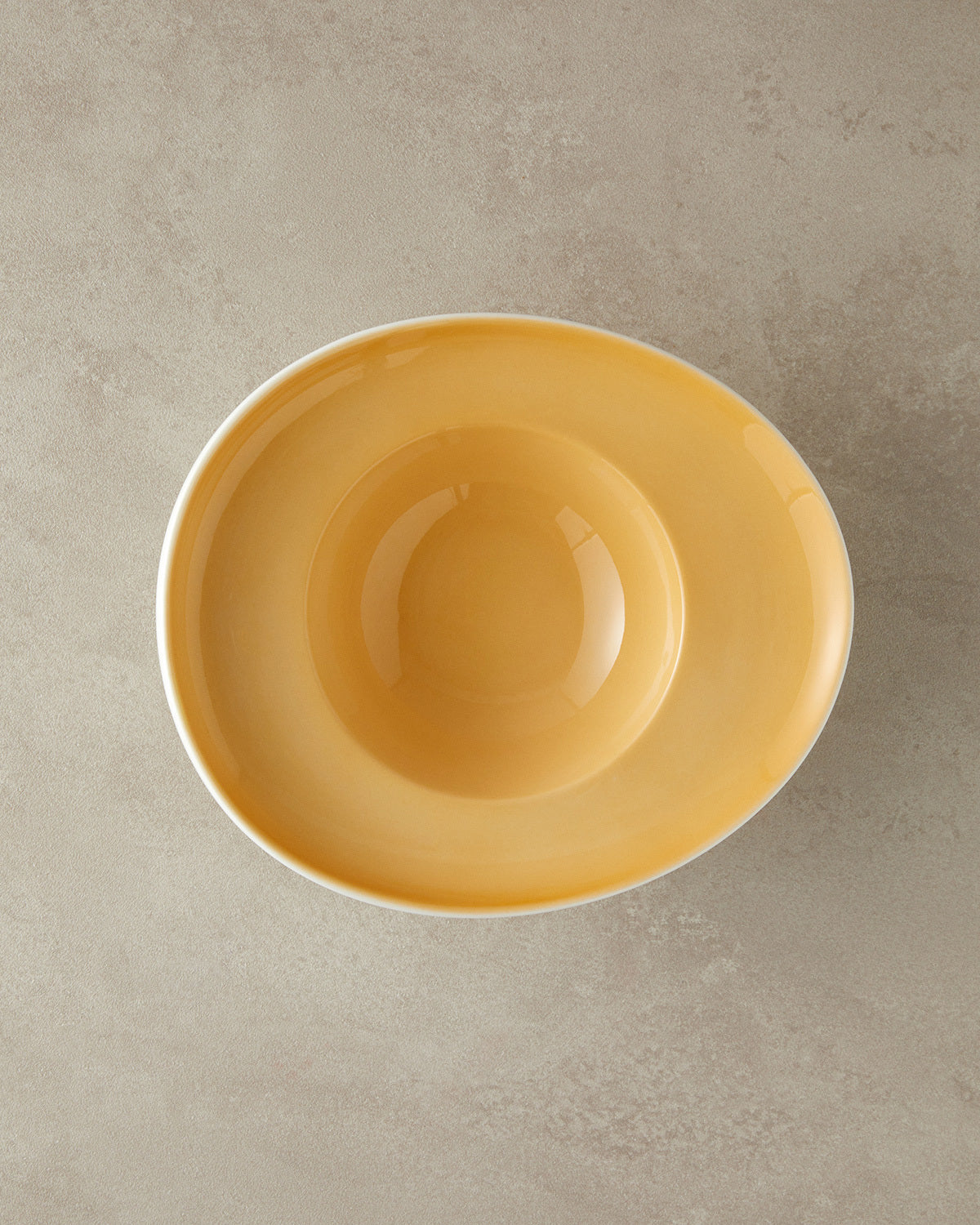 Boho New Bone China Pasta Serving Plate 24 cm Yellow (view 2)