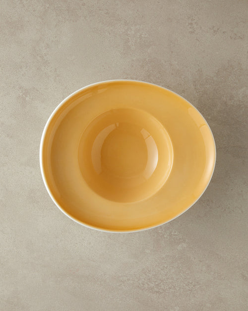 Boho New Bone China Pasta Serving Plate 24 cm Yellow (view 2)