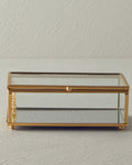 Glossy Glass Decorative Box 15x10x5.5 cm Gold