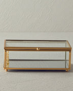 Glossy Glass Decorative Box 15x10x5.5 cm Gold