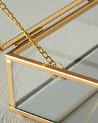 Glossy Glass Decorative Box 15x10x5.5 cm Gold (view 3)