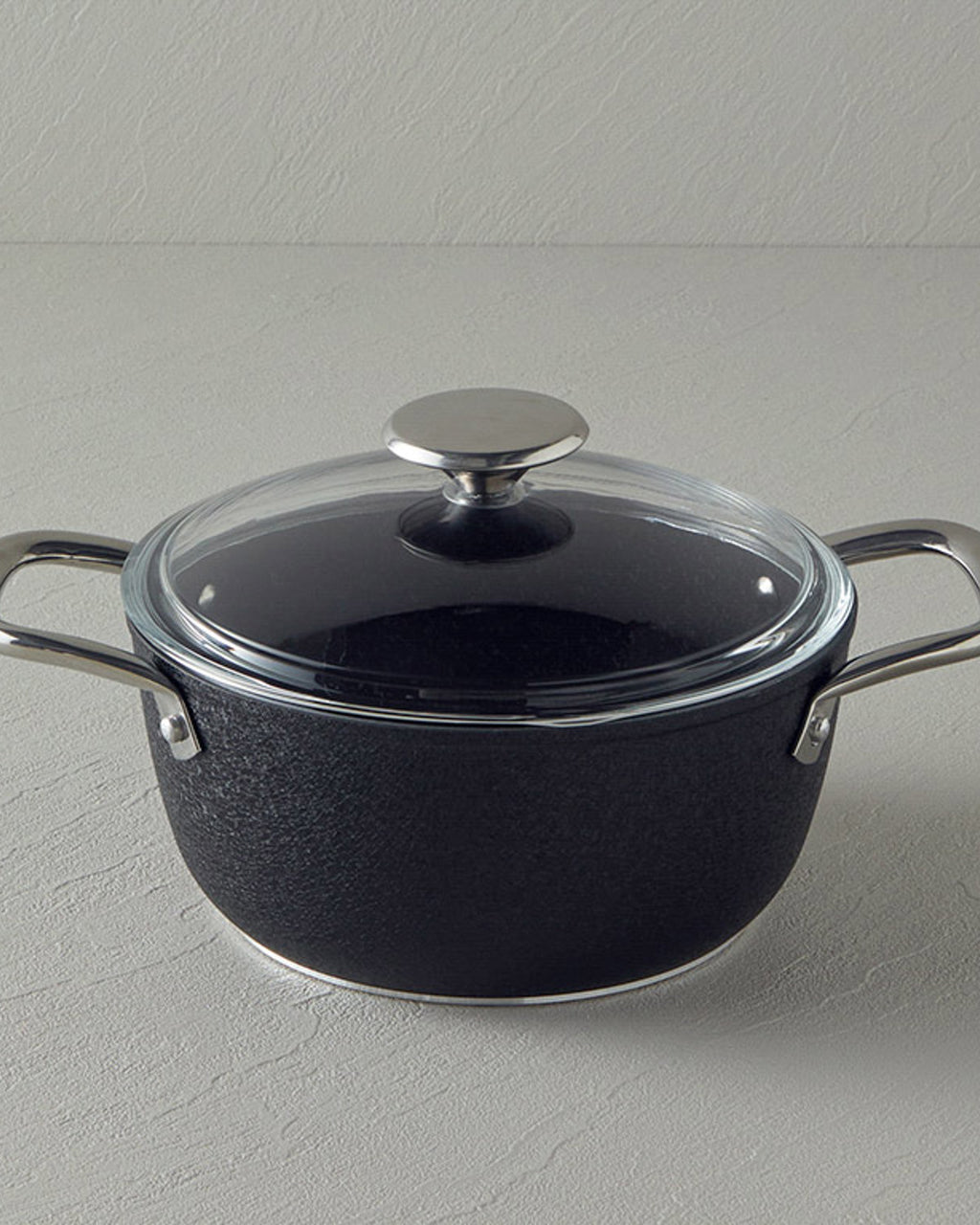 Charm Aluminum Deep Pot - Black - 20 cm