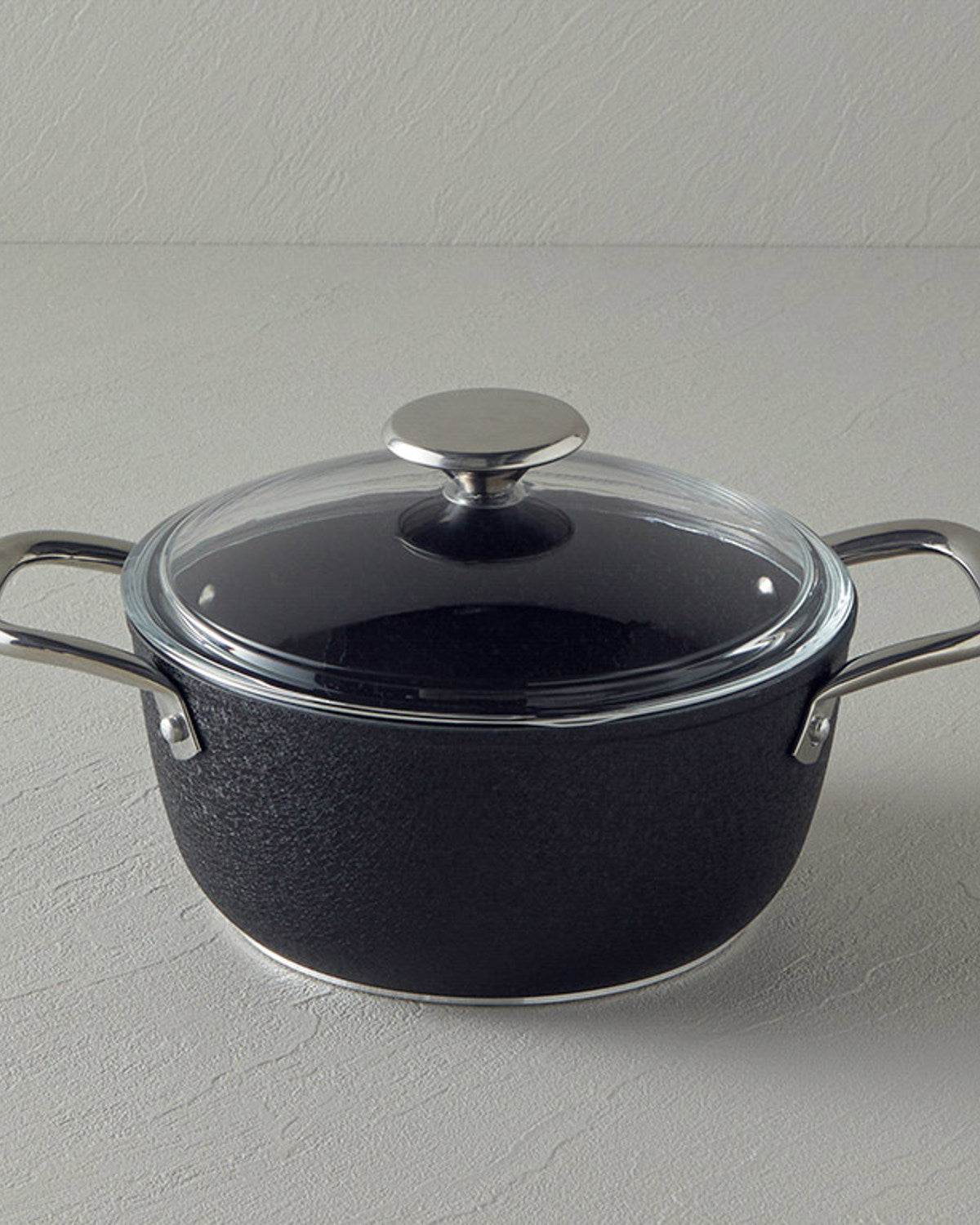Charm Aluminum Deep Pot - Black - 20 cm