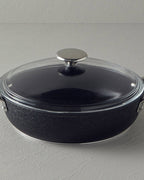 Charm Aluminum Flat Pot 26 cm - Black