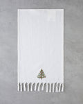 Fancy Tree Cotton Drying Cloth 30x50 cm White