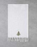 Fancy Tree Cotton Drying Cloth 30x50 cm White