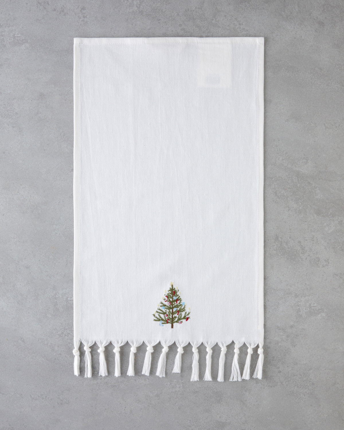 Fancy Tree Cotton Drying Cloth 30x50 cm White