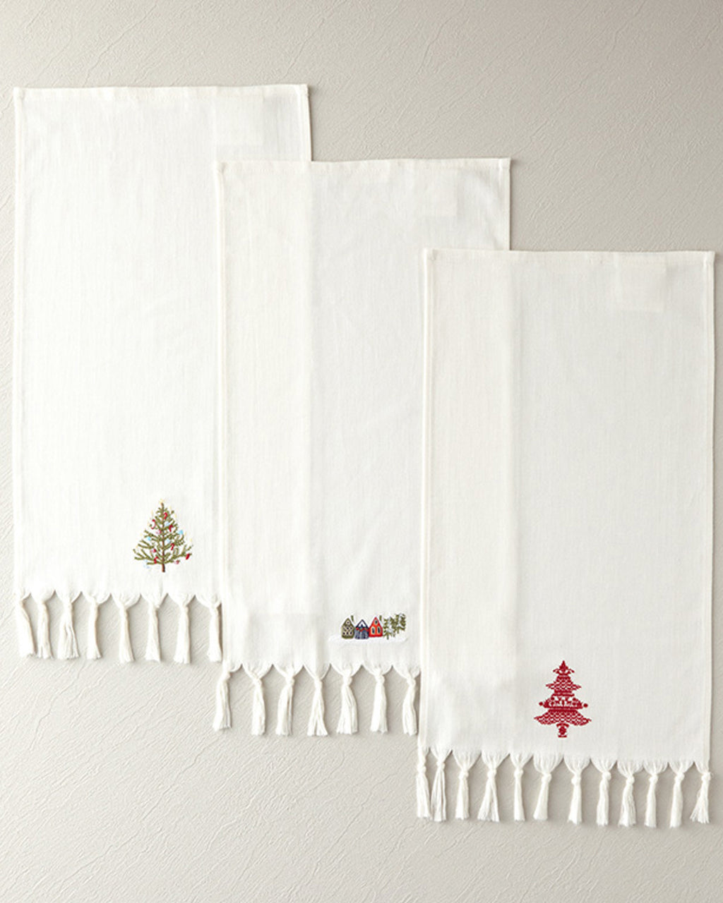 Fancy Tree Cotton Drying Cloth 30x50 cm White (view 4)