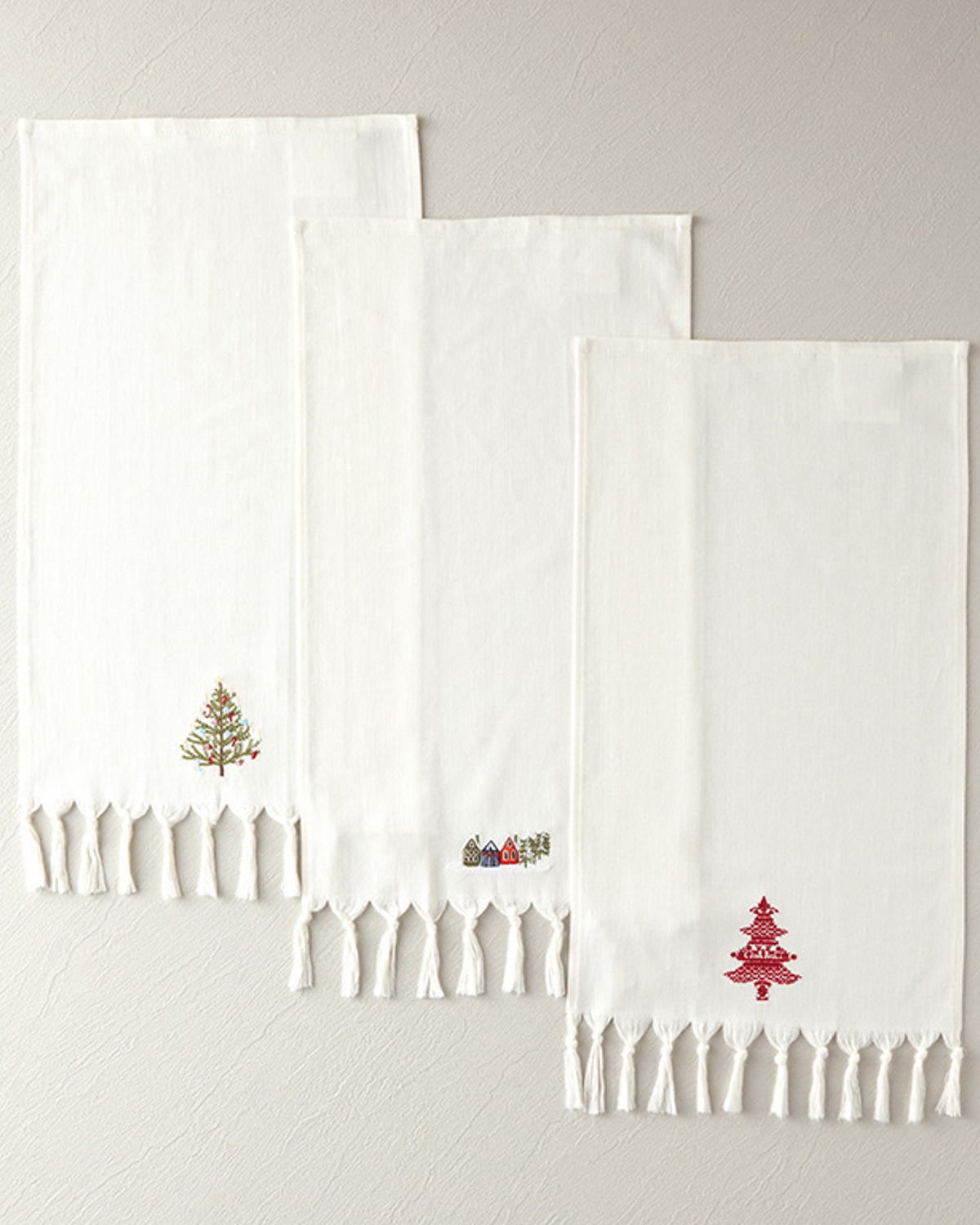 Fancy Tree Cotton Drying Cloth 30x50 cm White (view 4)