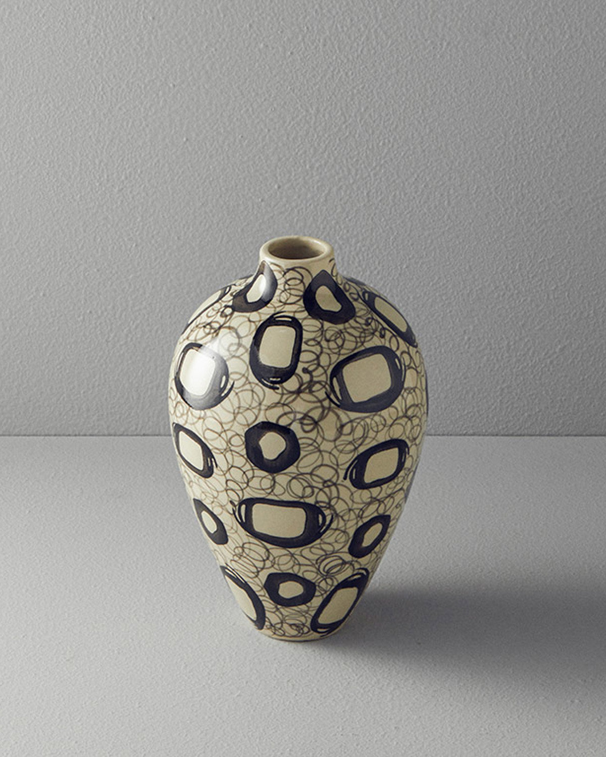 Loren Ceramic Vase 17x17x26 cm Gray (view 2)
