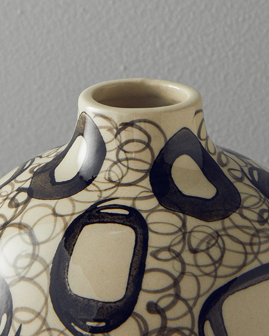 Loren Ceramic Vase 17x17x26 cm Gray (view 3)