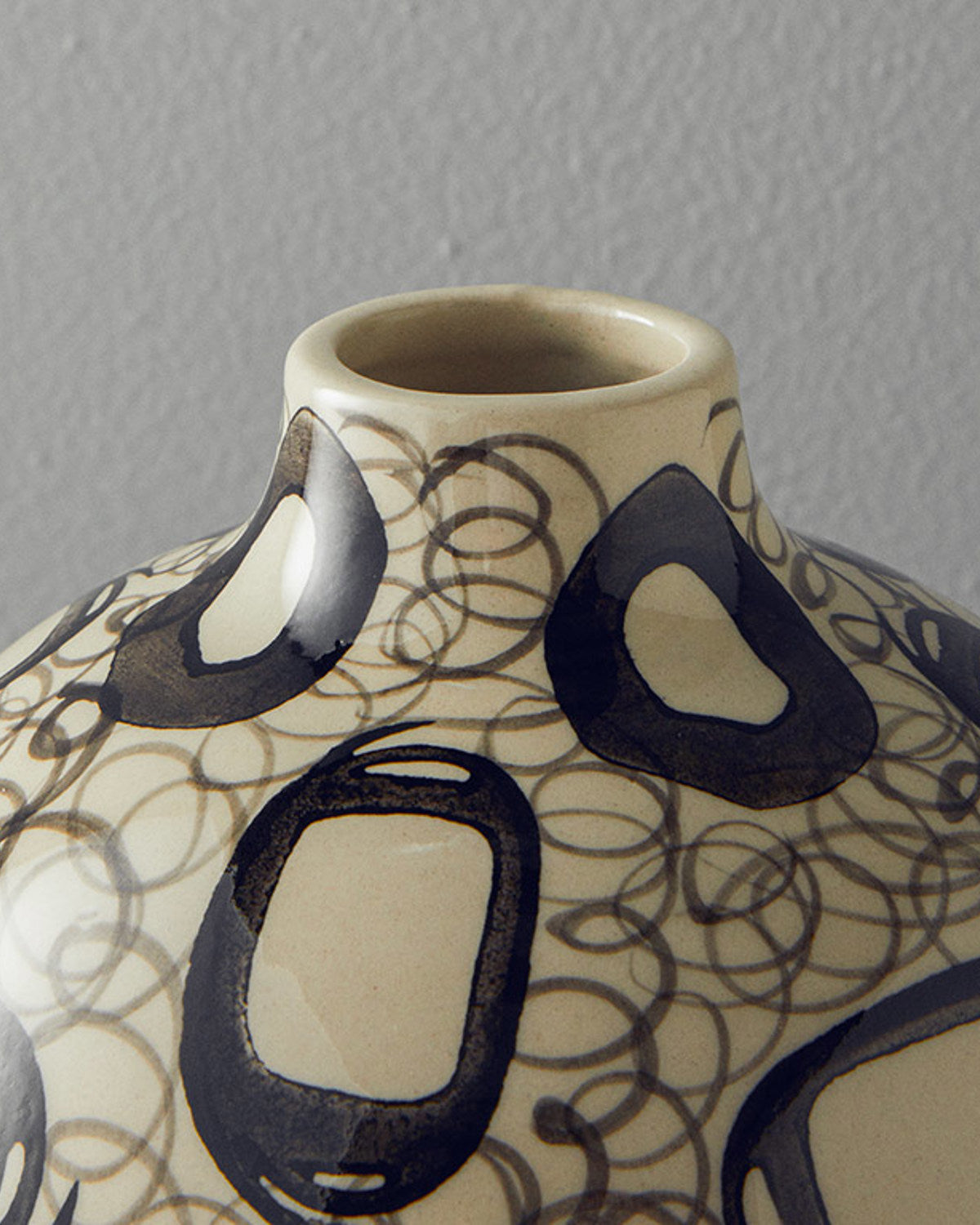 Loren Ceramic Vase 17x17x26 cm Gray (view 3)