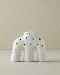 Dotsy Stoneware Vase 13x9x18.9 cm White