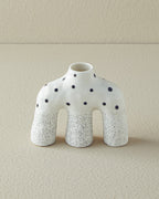 Dotsy Stoneware Vase 13x9x18.9 cm White (view 2)