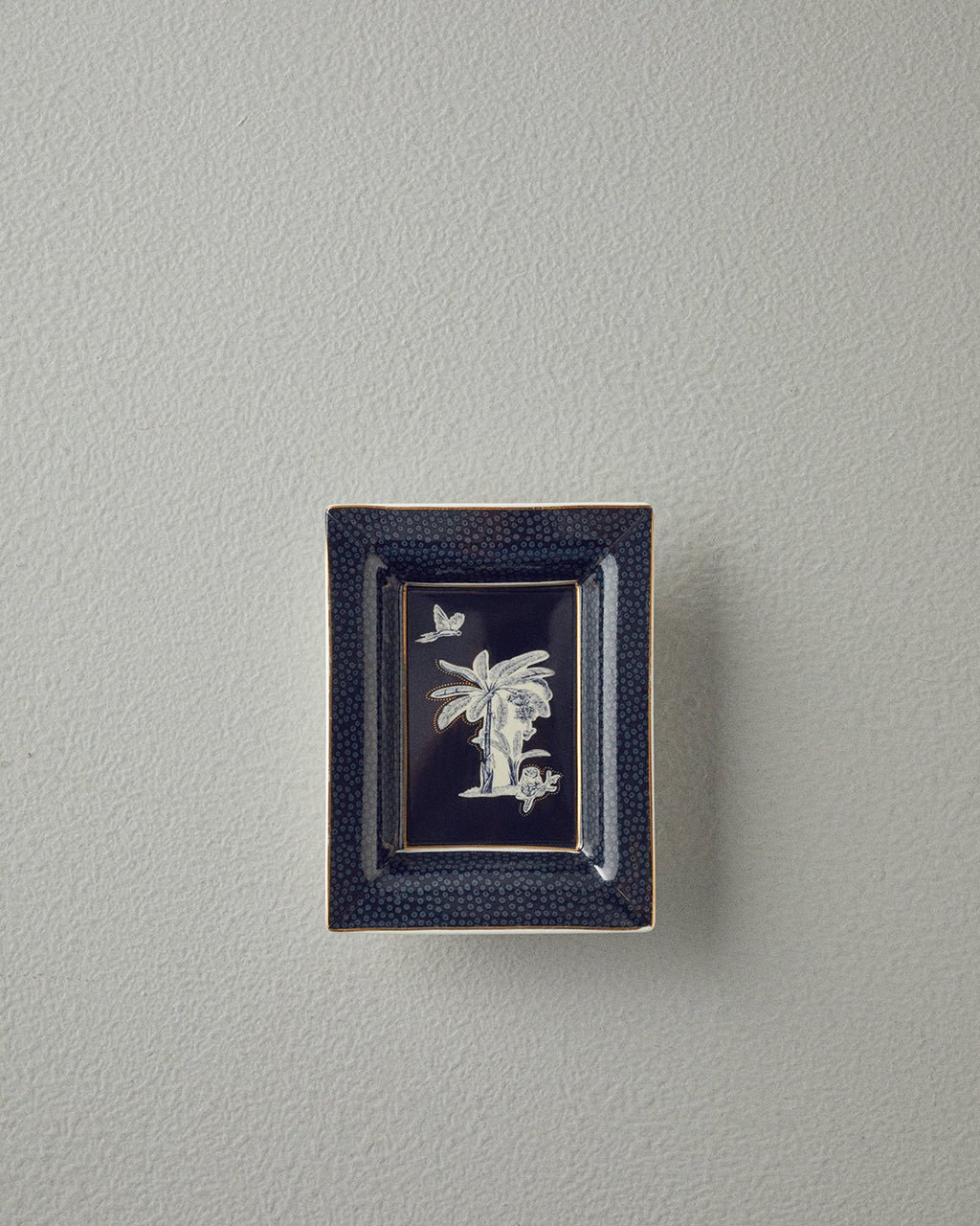 Chic Palm Decorative Plate 15x11.5x2.5 cm Navy Blue (view 2)
