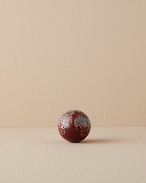 Amelia Ceramic Decorative Object 8 cm Maroon