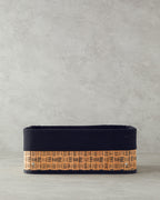 Stripy Bamboo Basket Natural (view 5)