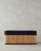Stripy Bamboo Basket Natural (view 9)