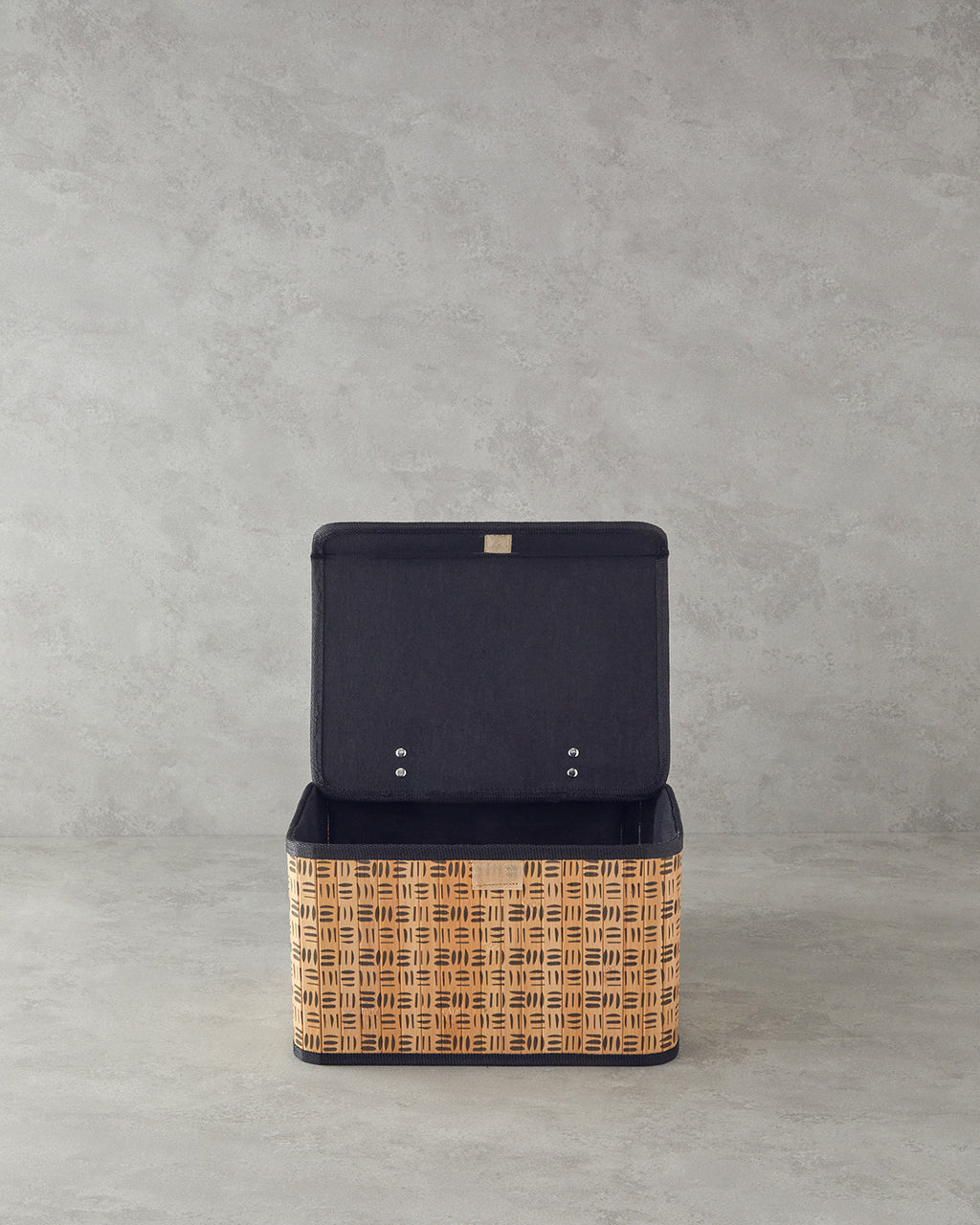 Stripy Bamboo Storage Box 33x23x20 cm Natural (view 2)