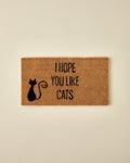 Cats Printed Doormat 33x60 cm Natural