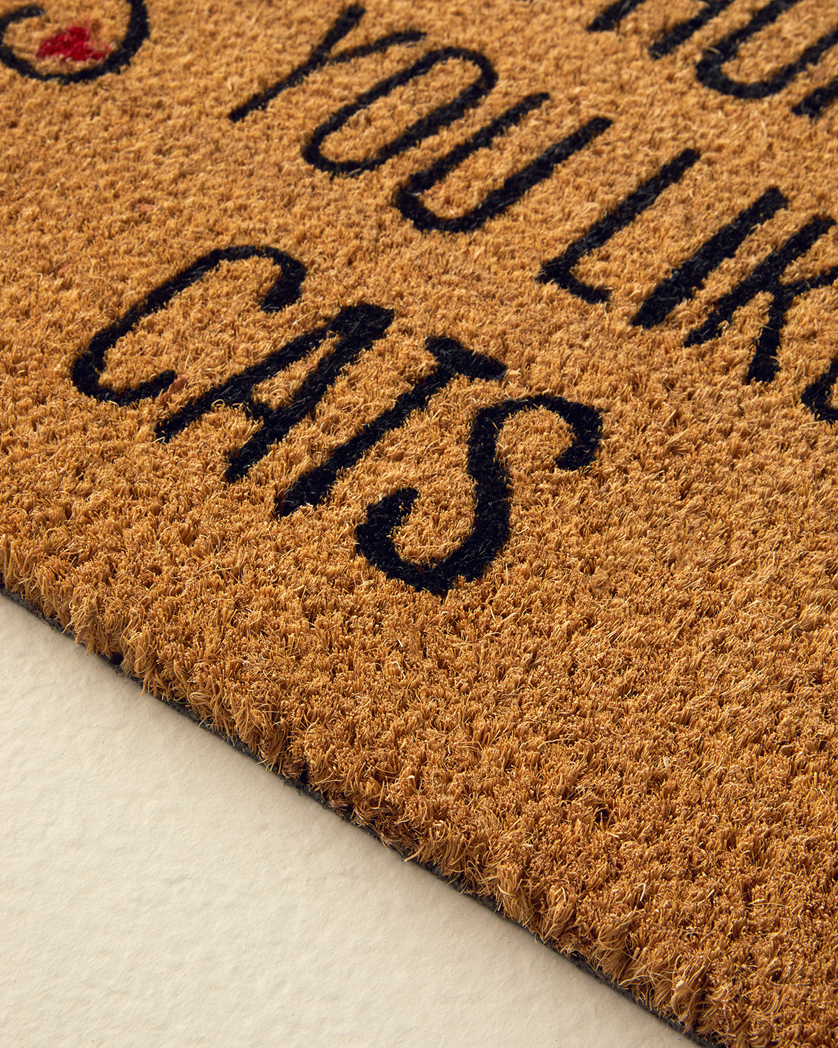 Cats Printed Doormat 33x60 cm Natural (view 2)