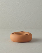Ruth Ceramic Candle Holder 12.5x4 cm Orange
